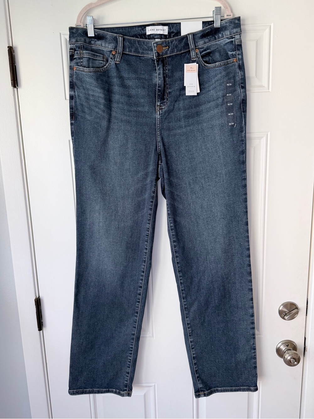 NWT LANE BRYANT SIZE 18 20 Fit Genius High-Rise Straight Jean jeans